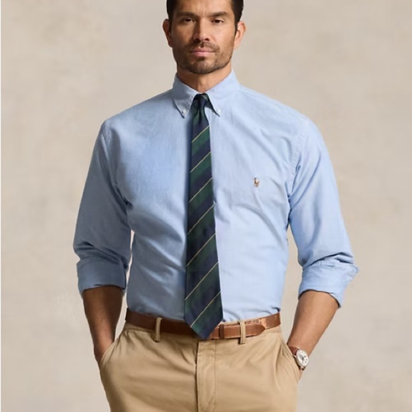 Polo by Ralph Lauren Blue Dress Shirt Crisp Formal Style - Picture 1 of 5